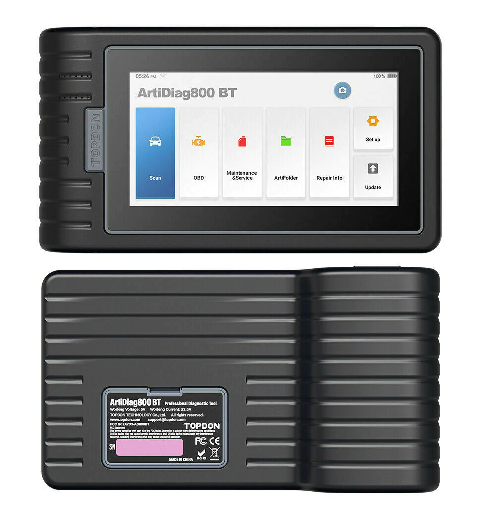 OBD2 Scanner TOPDON ArtiDiag800BT Car Diagnostic Scan Tool All System  Diagnostic 28+ Reset Services Free Lifetime Upgrade 