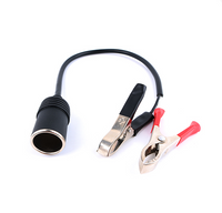 12V Car Cigarette Lighter Socket Adaptor with Battery Clamp