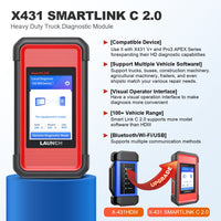 Launch X431 V+ SmartLink C 2.0 Heavy Duty 24V Trucks/Machinery Diagnostic tool