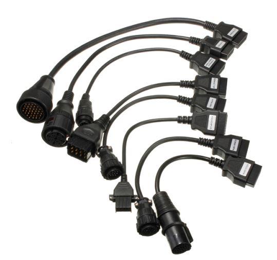 8 Piece OBDII Cables Pack For Truck