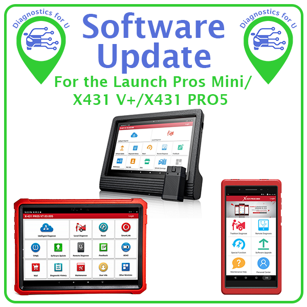 Launch Pros Mini/X431 V+/X431 PRO5 - Software Update